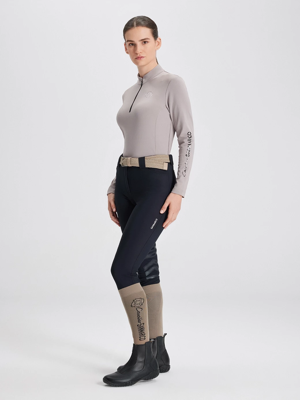 ASPEN BEIGE WOMEN'S LONG SLEEVE BASE LAYER QUARTER ZIP