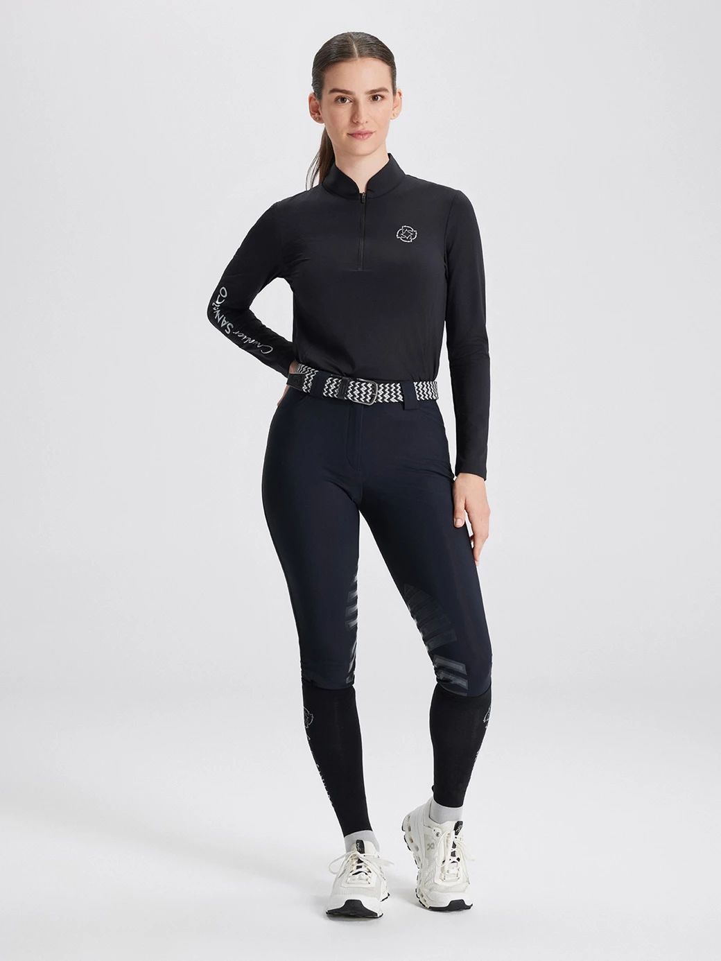 ASPEN BLACK WOMEN'S LONG SLEEVE BASE LAYER QUARTER ZIP 