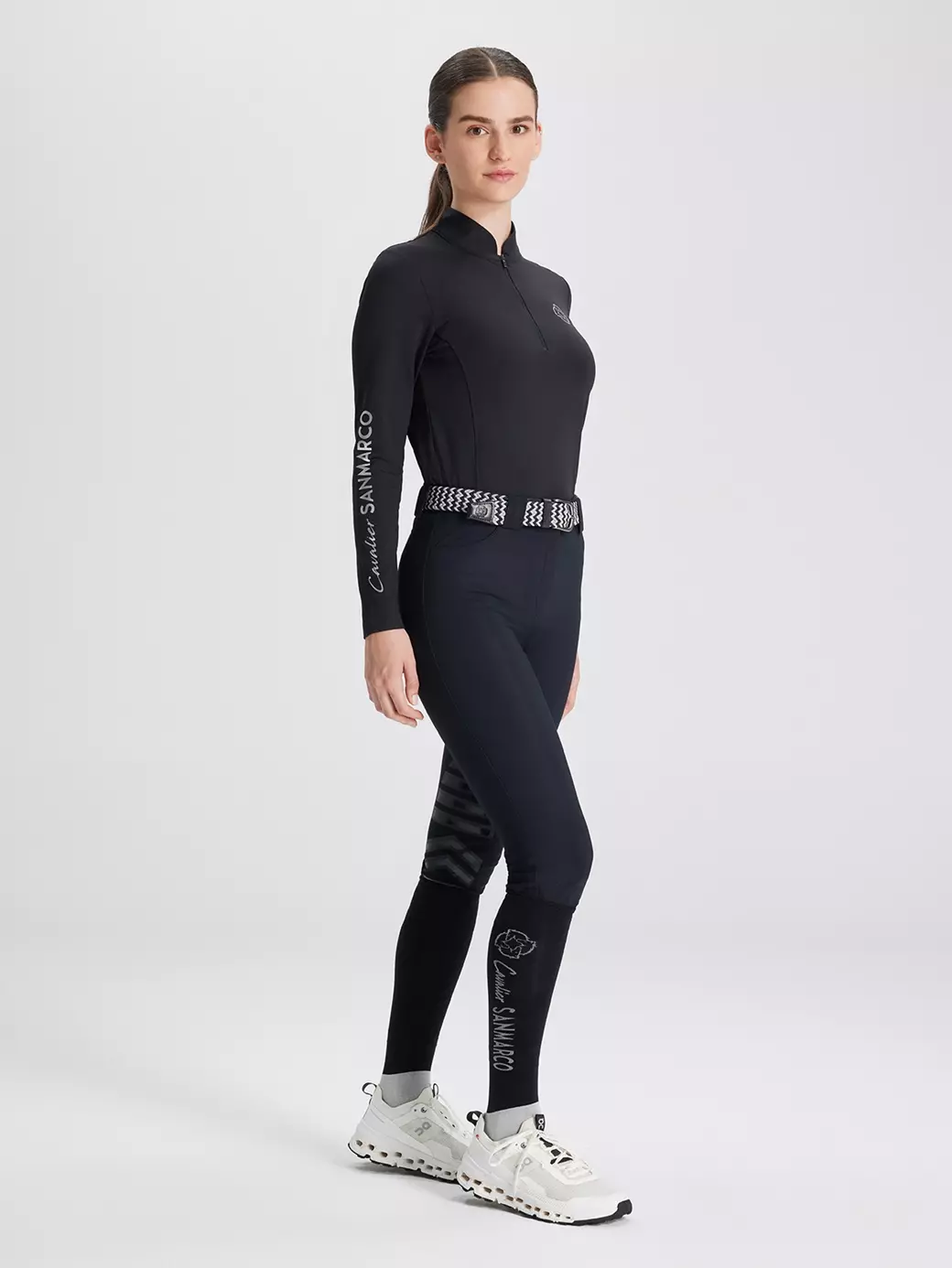 ASPEN BLACK KADIN UZUN KOL FERMUARLI T-SHIRT 