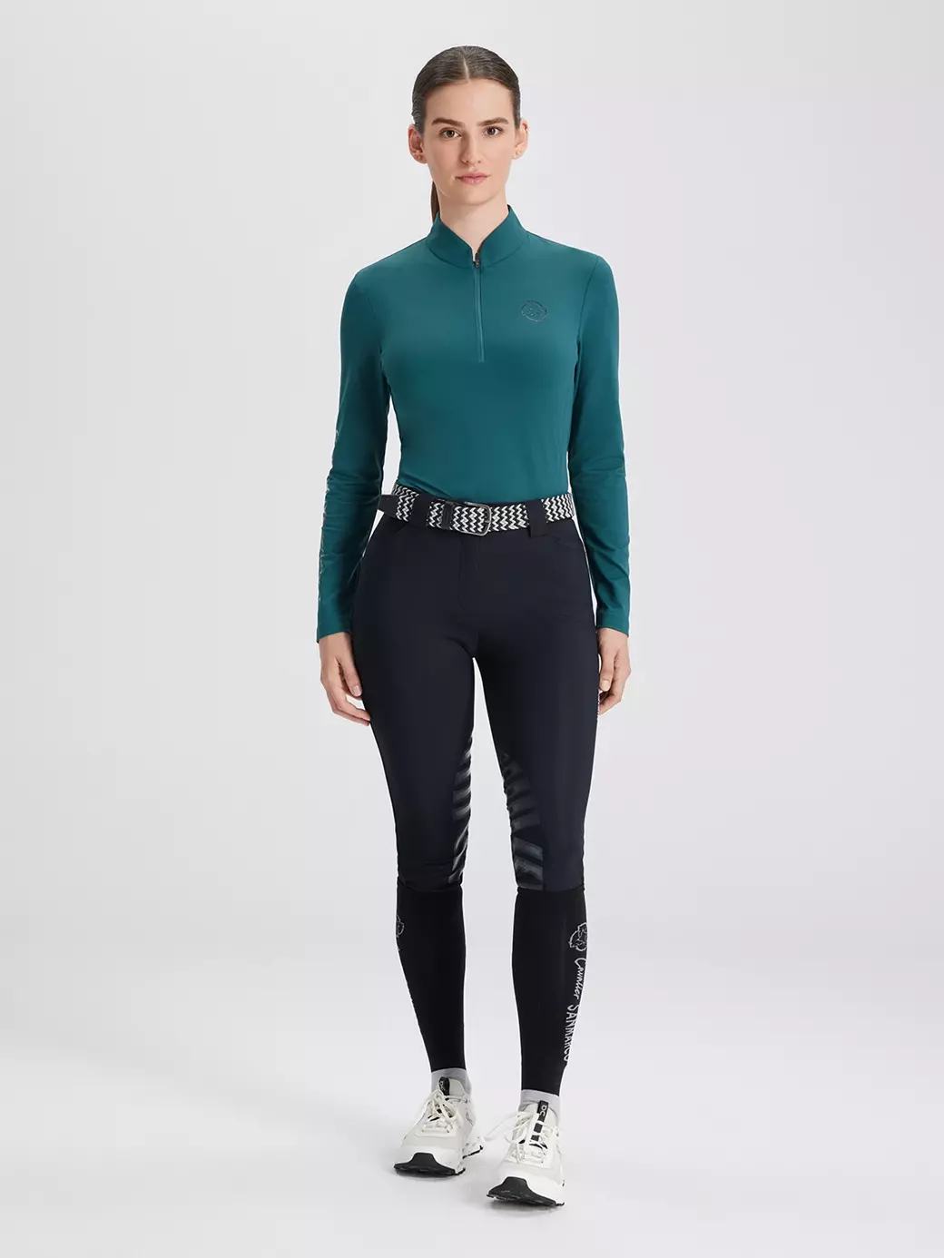 ASPEN GREEN KADIN UZUN KOL FERMUARLI T-SHIRT