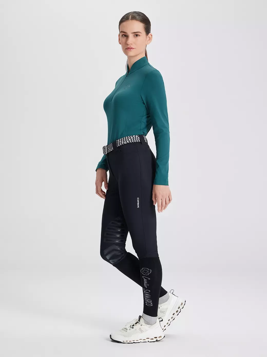 ASPEN GREEN KADIN UZUN KOL FERMUARLI T-SHIRT