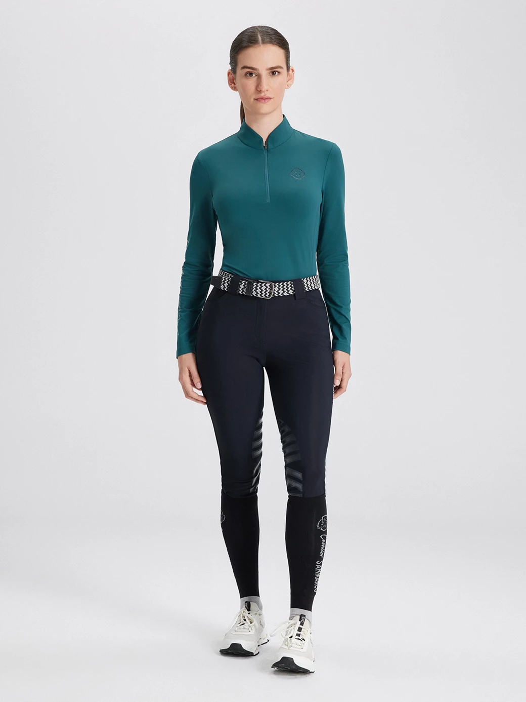 ASPEN GREEN WOMEN'S LONG SLEEVE BASE LAYER QUARTER ZIP 