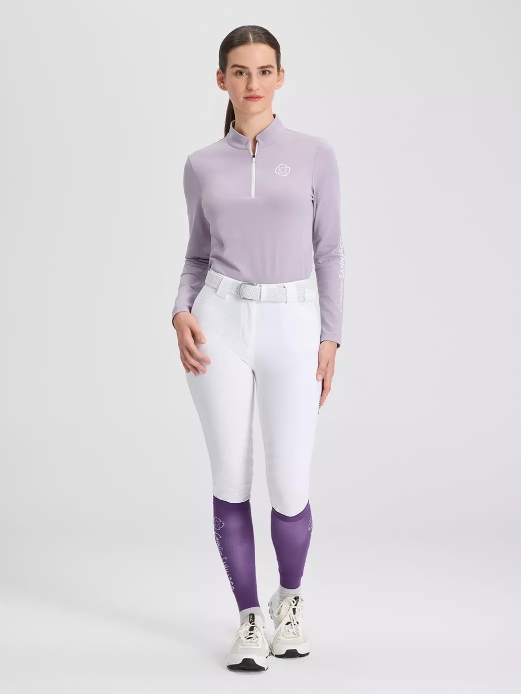 ASPEN LILAC KADIN UZUN KOL FERMUARLI T-SHIRT