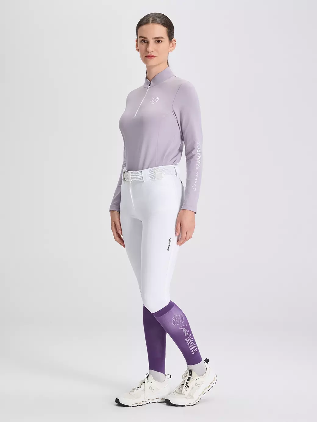 ASPEN LILAC KADIN UZUN KOL FERMUARLI T-SHIRT