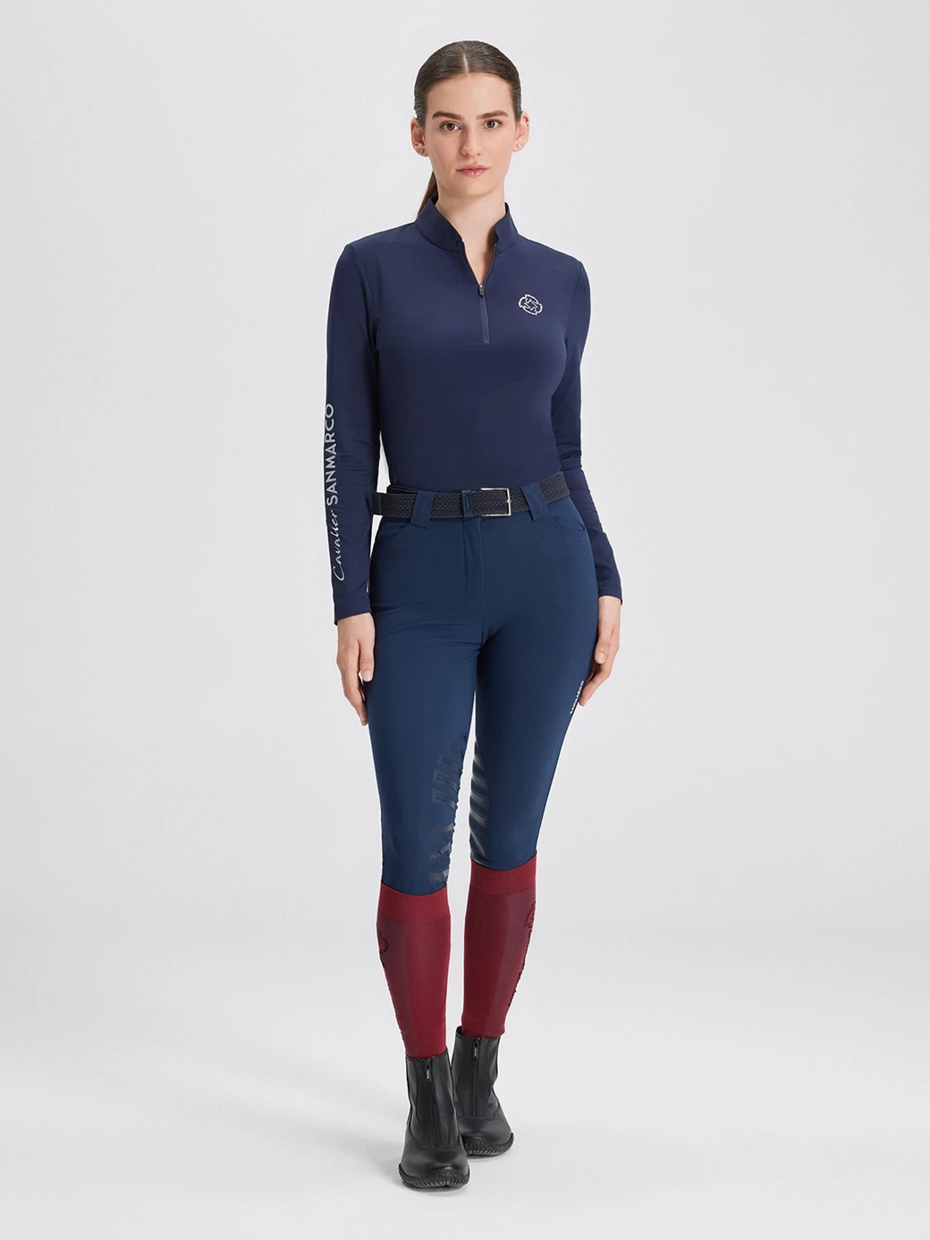 ASPEN NAVY WOMEN'S LONG SLEEVE BASE LAYER QUARTER ZIP