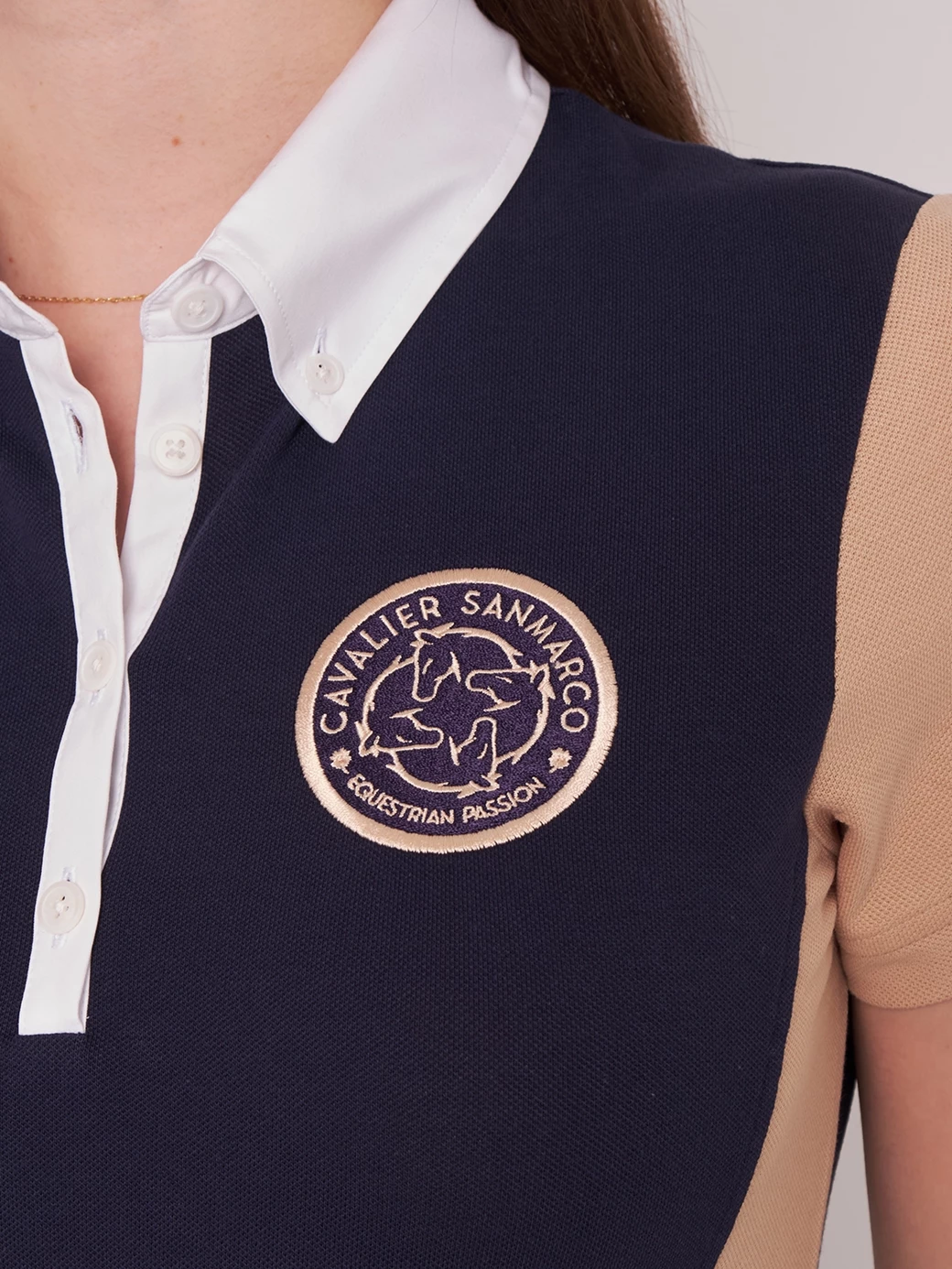 CANNES NAVY/BEIGE WOMEN'S SOFT TRAINING POLO