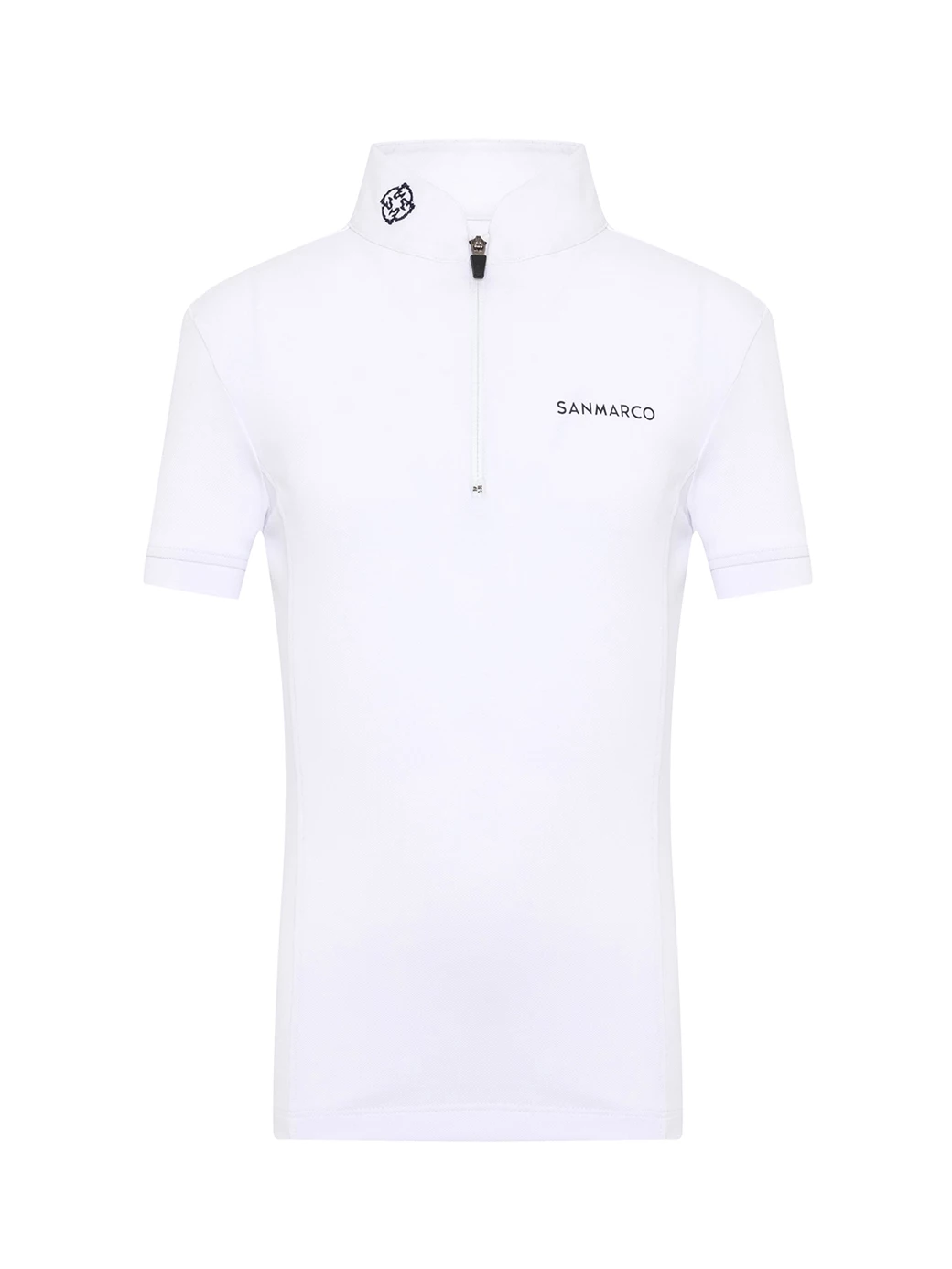 ENZA-JR WHITE GIRL'S COMPETITION POLO SHORT SLEEVE