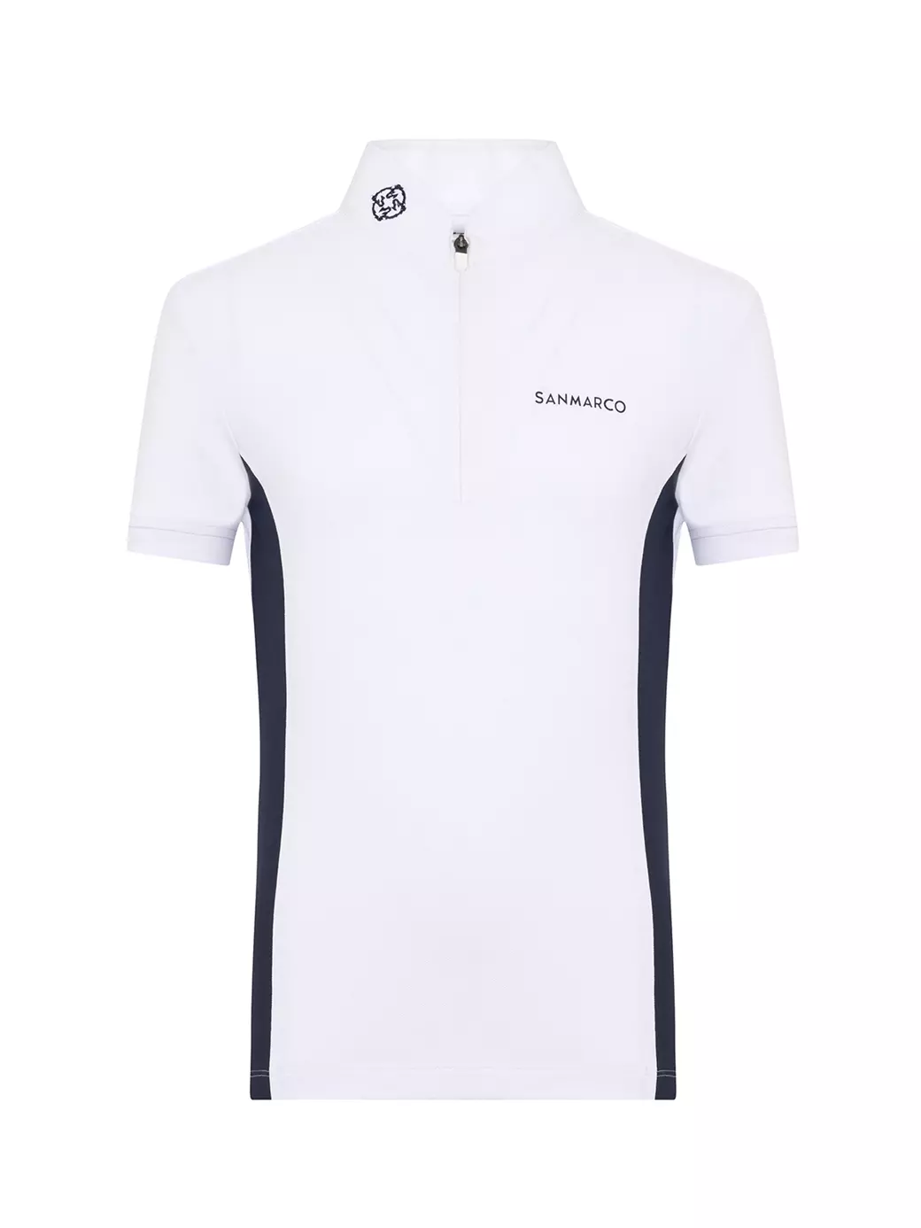 ENZA-JR WHITE/NAVY KIZ ÇOCUK KISA KOL YARIŞMA POLO