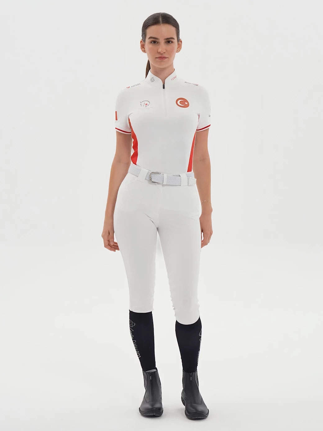 ENZA-TBF WHITE/RED WOMEN'S COMPETITION POLO SHORT SLEEVE X TEAM TÜRKİYE