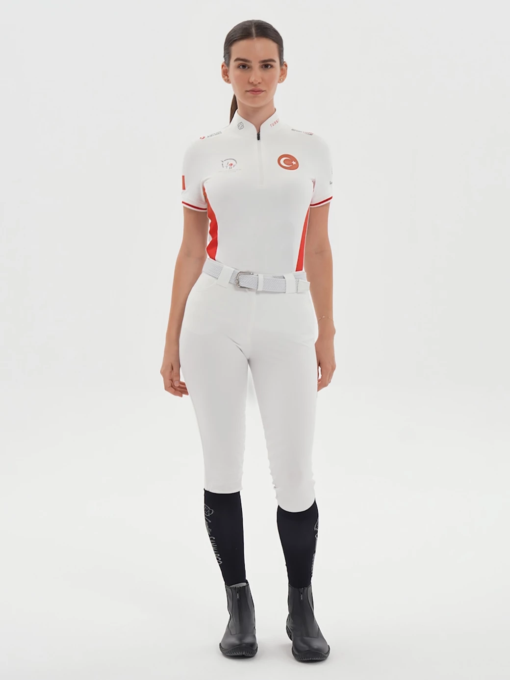 ENZA-TBF WHITE/RED WOMEN'S COMPETITION POLO SHORT SLEEVE X TEAM TÜRKİYE 