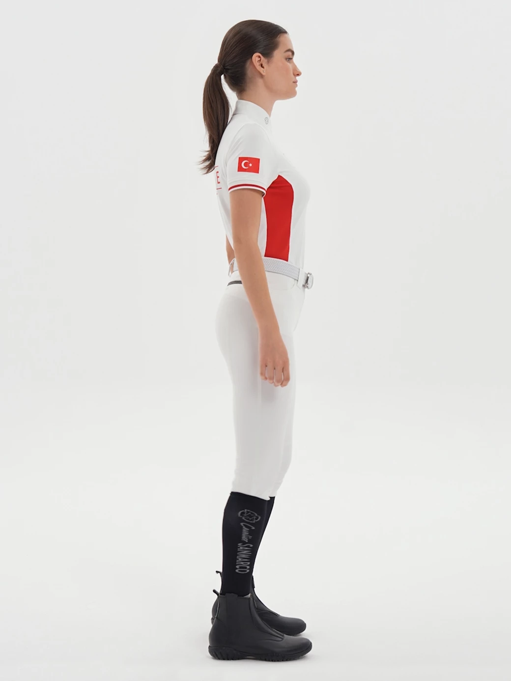 ENZA-TBF WHITE/RED WOMEN'S COMPETITION POLO SHORT SLEEVE X TEAM TÜRKİYE 