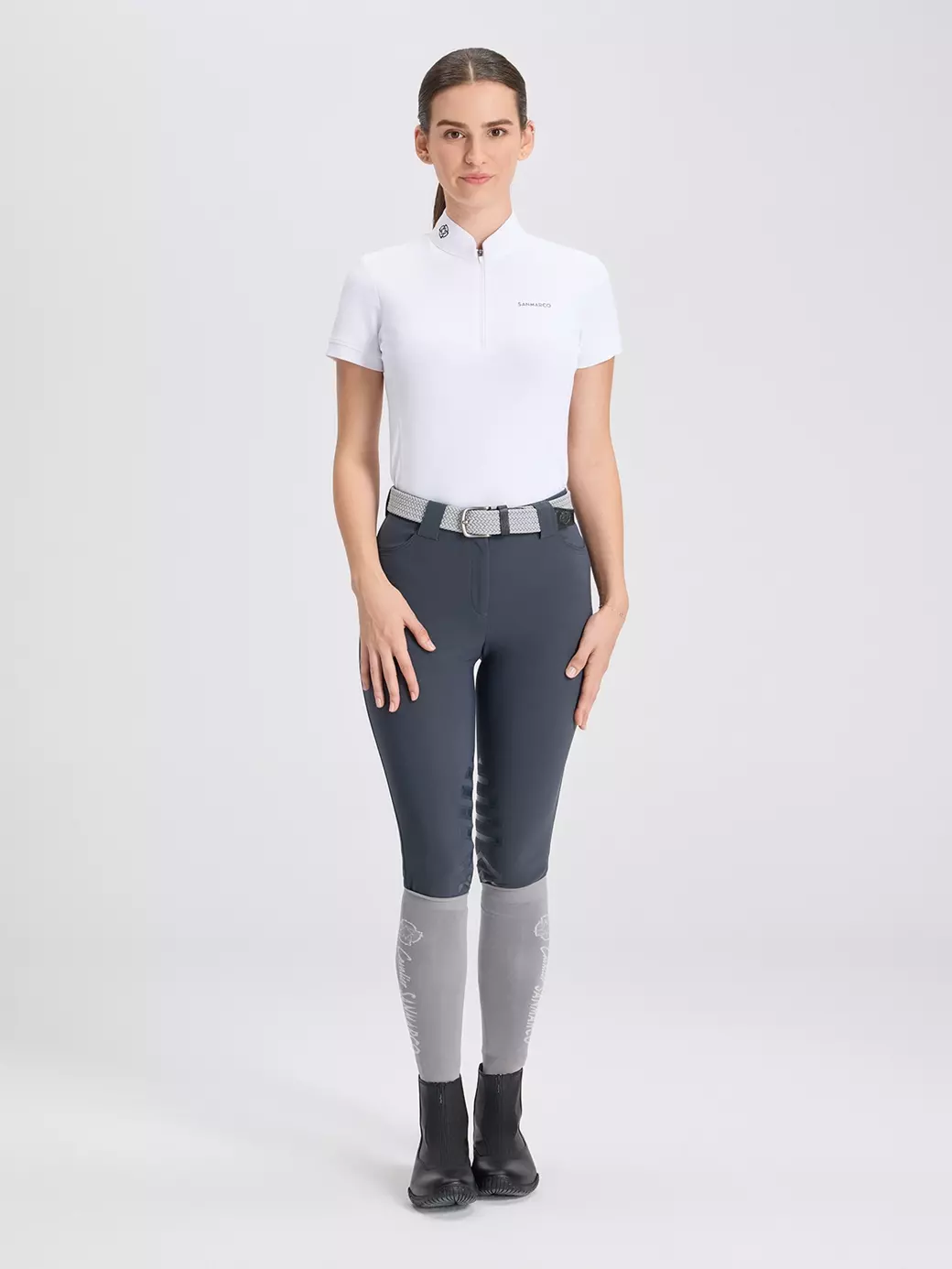 ENZA WHITE KADIN KISA KOL YARIŞMA POLO