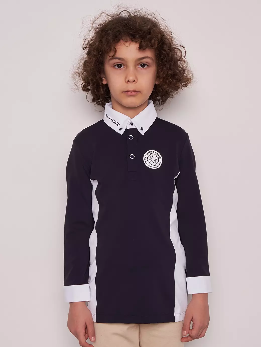 ENZO-JR NAVY/WHITE ERKEK ÇOCUK KISA KOL YARIŞMA POLO