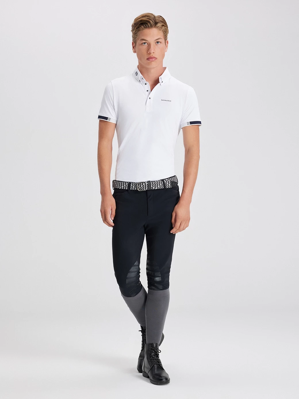 ENZO WHITE ERKEK KISA KOL YARIŞMA POLO 