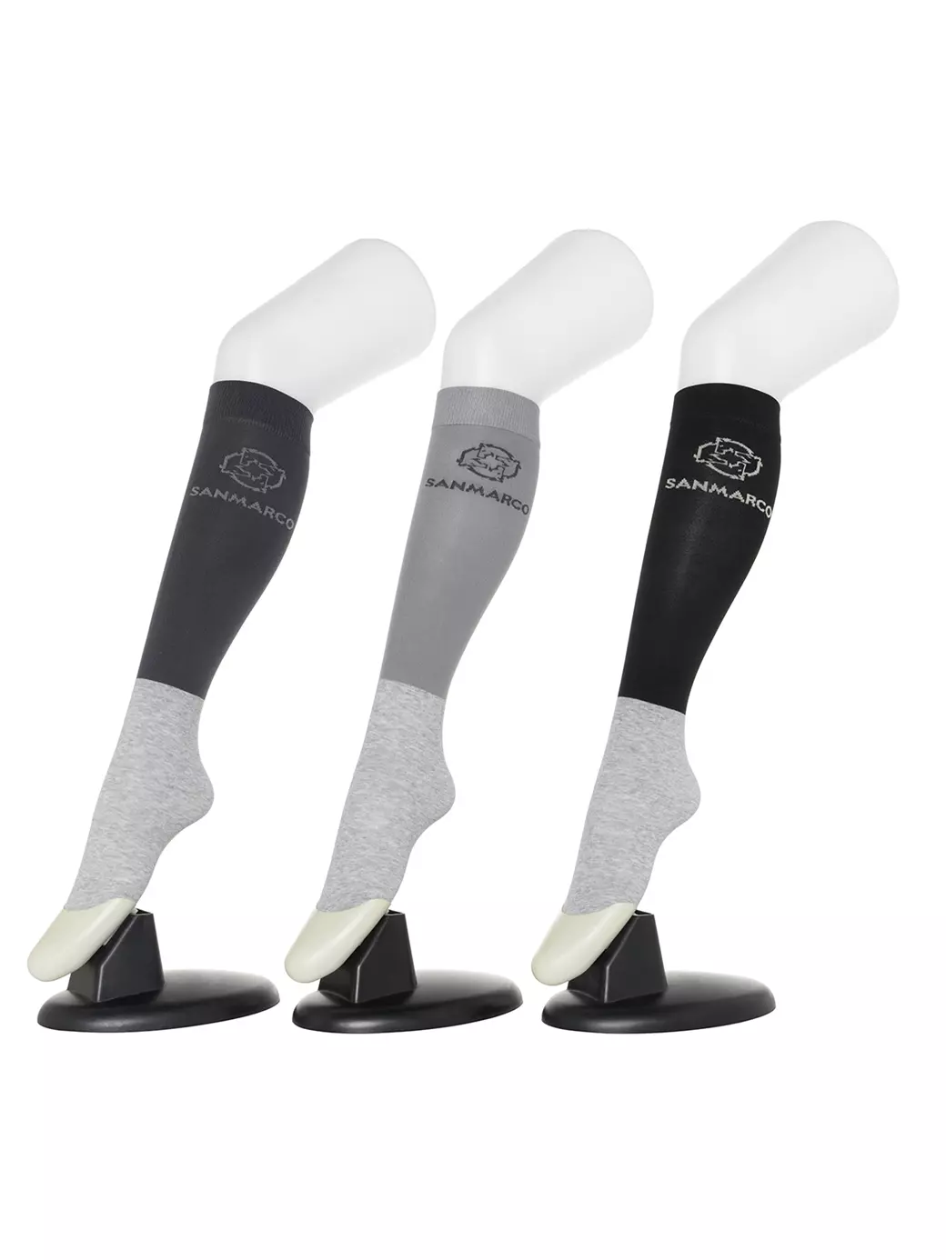 FONDI-3XB SET #4/D.Gray,L.Gray,Black KADINLAR İÇİN 4 MESİM BİNİCİLİK ÇORAPLARI 3'LÜ PAKET