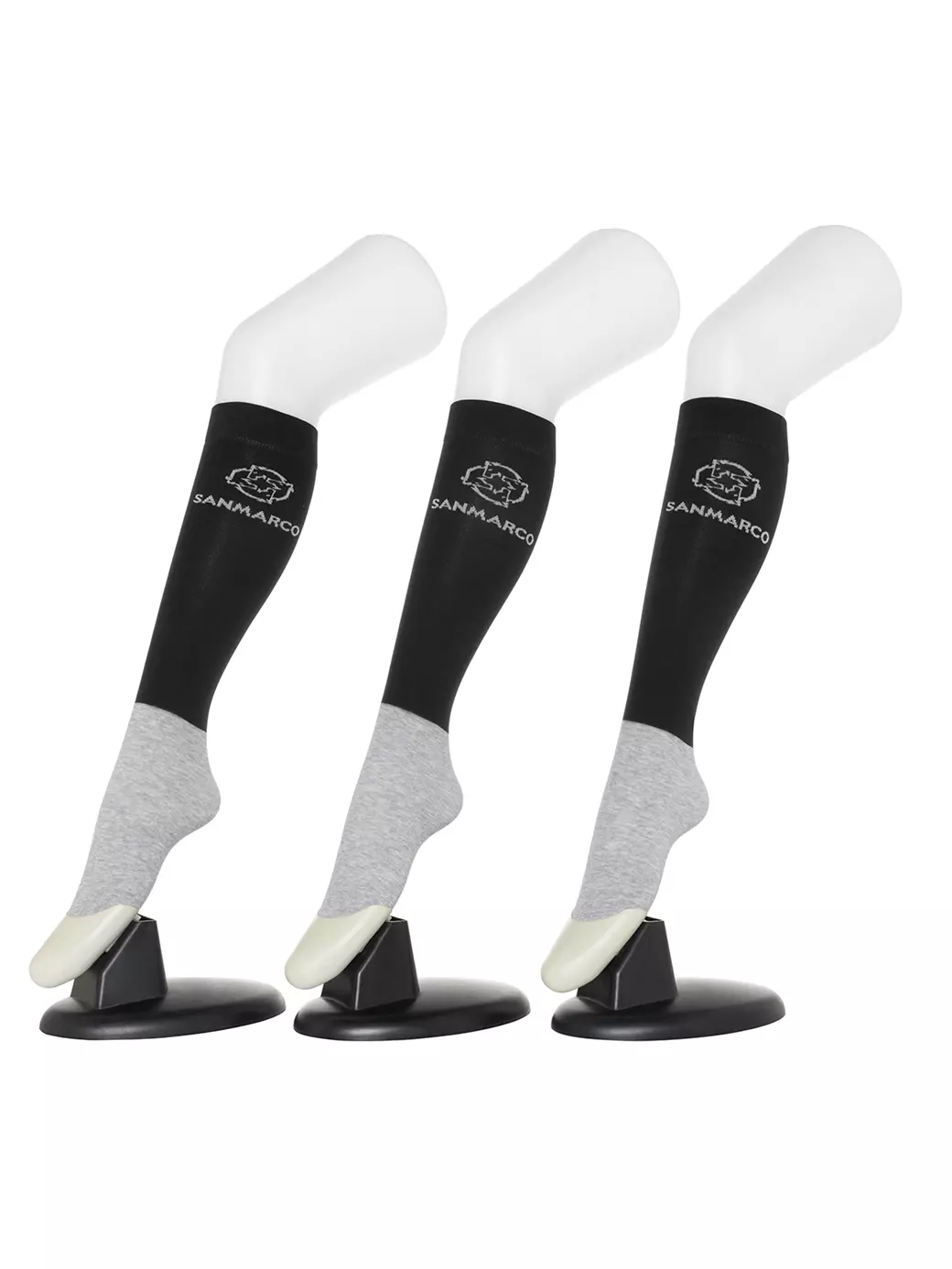 FONDI-3XB SET #7/Black,Black,Black KADINLAR İÇİN 4 MESİM BİNİCİLİK ÇORAPLARI 3'LÜ PAKET