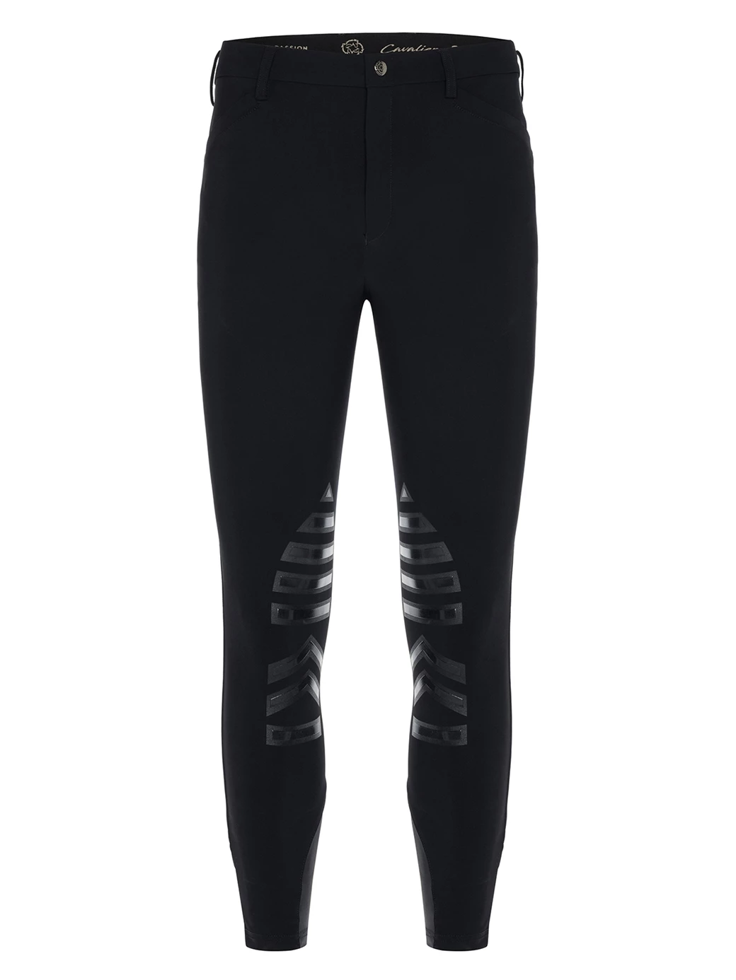 LEONARDO-W BLACK MEN'S KNEE GRIP PRO WINTER BREECHES