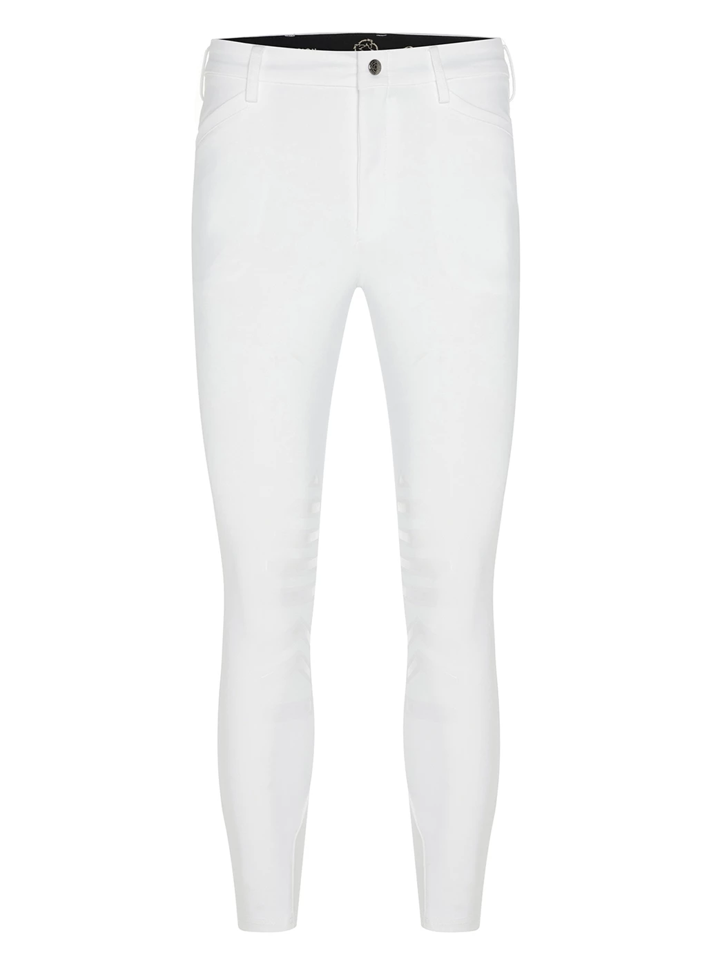 LEONARDO WHITE MEN'S KNEE GRIP PRO BREECHES