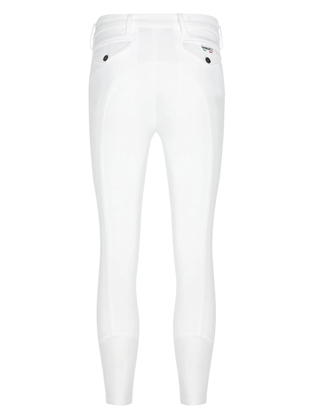 LEONARDO WHITE MEN'S KNEE GRIP PRO BREECHES