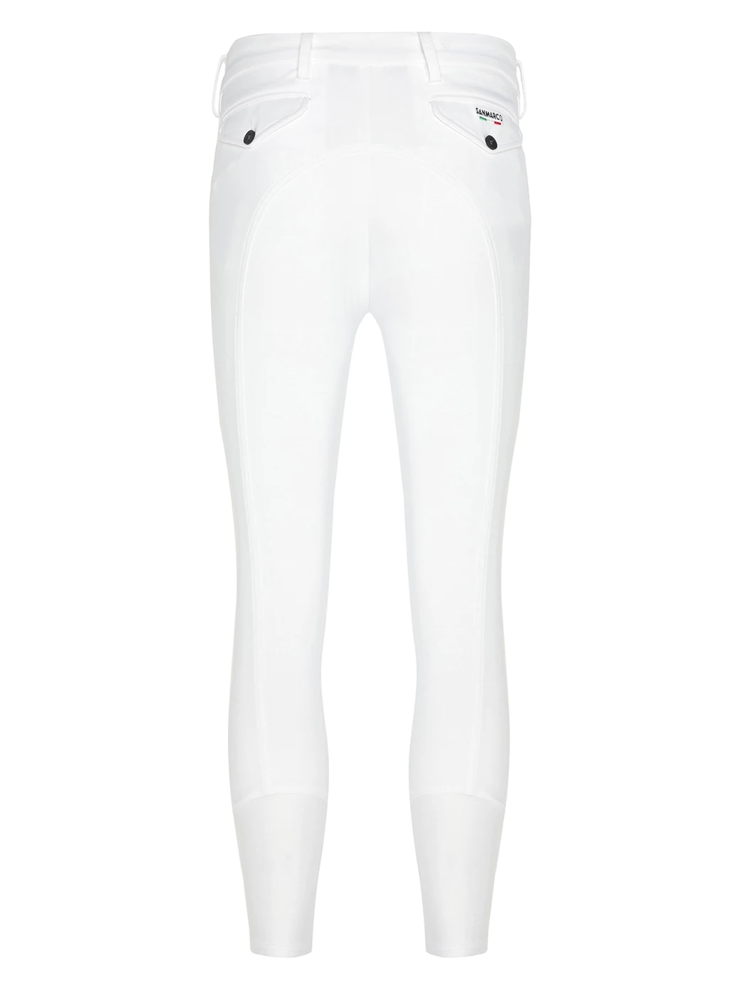 LEONARDO WHITE MEN'S KNEE GRIP PRO BREECHES 