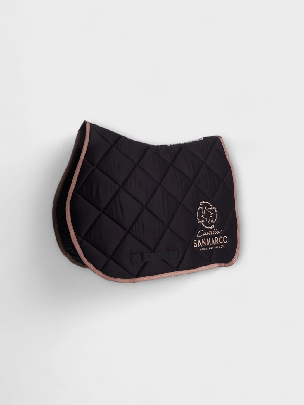 LONDON BLACK/ROSE GOLD DIAMOND SADDLE PAD 
