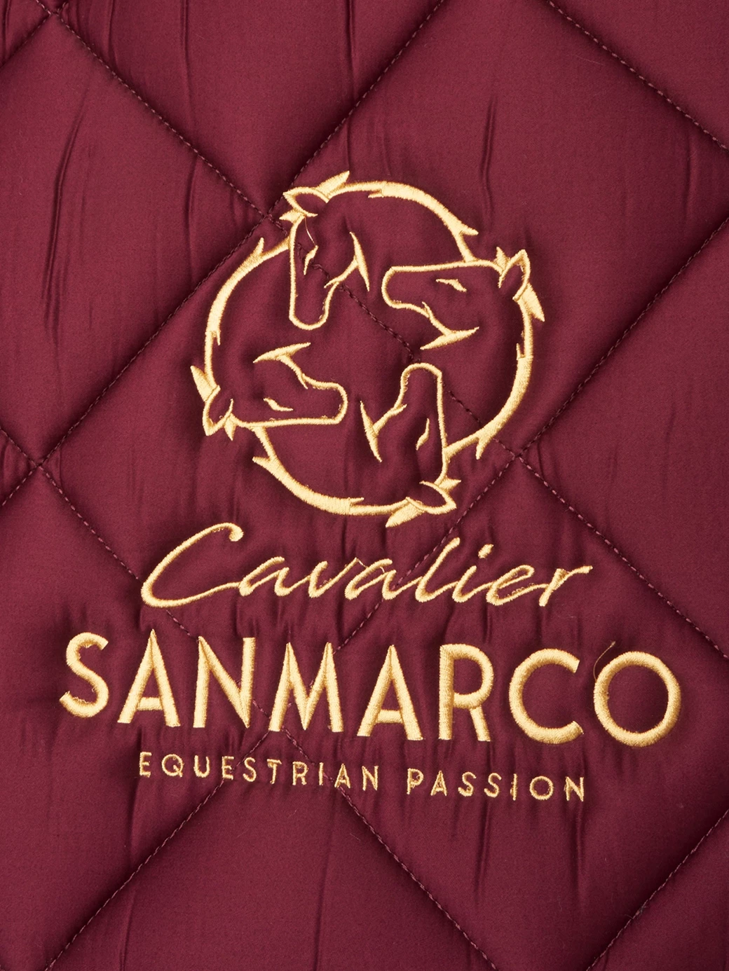 LONDON BORDEAUX/GOLD DIAMOND SADDLE PAD 