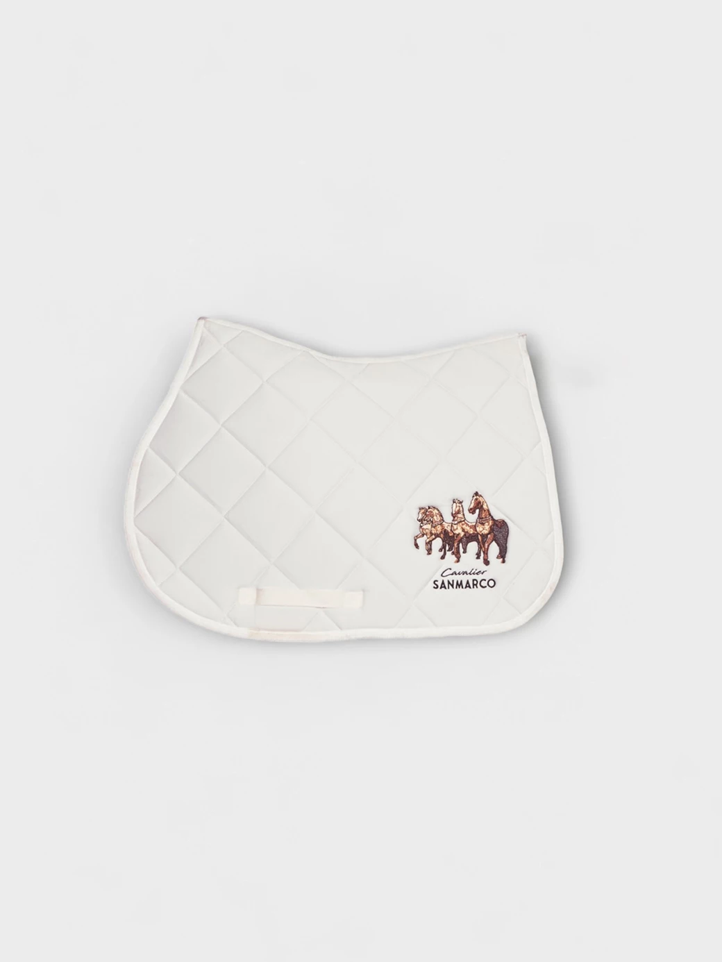 LONDON-H WHITE HERITAGE DIAMOND SADDLE PAD