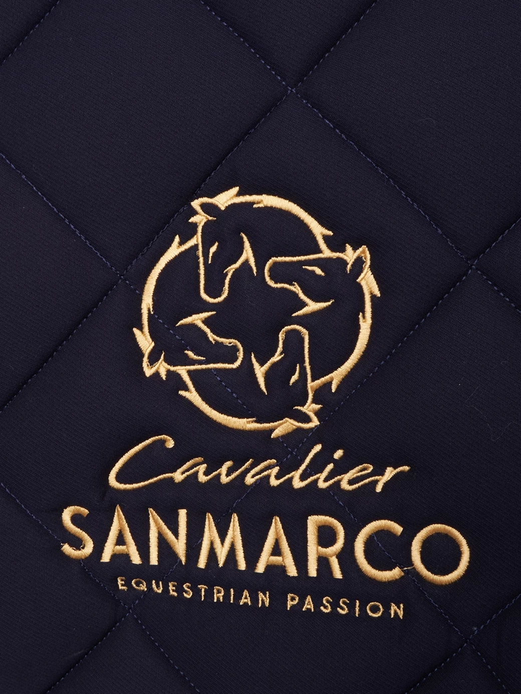 LONDON NAVY/GOLD DIAMOND SADDLE PAD