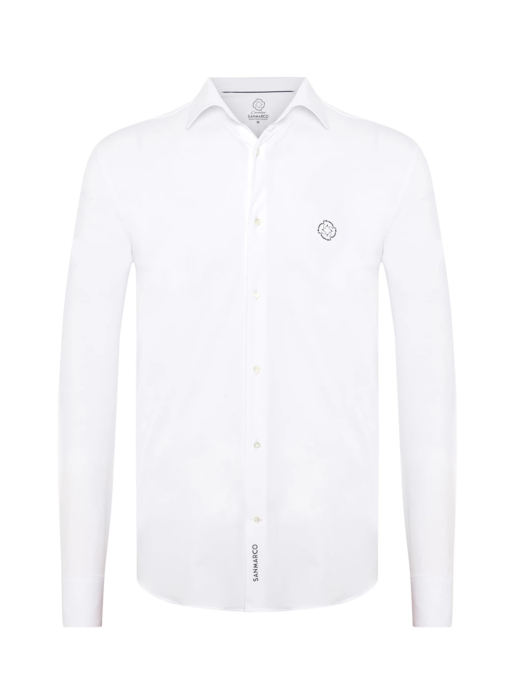 MILANO WHITE MEN'S COMPETITION SHIRT LONG SLEEVE SPREAD COLLAR