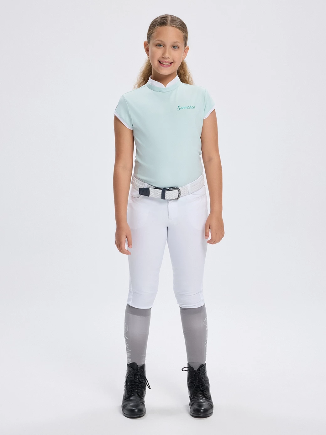 PADOVA-JR MINT GIRL'S COMPETITION POLO SHORT SLEEVE 
