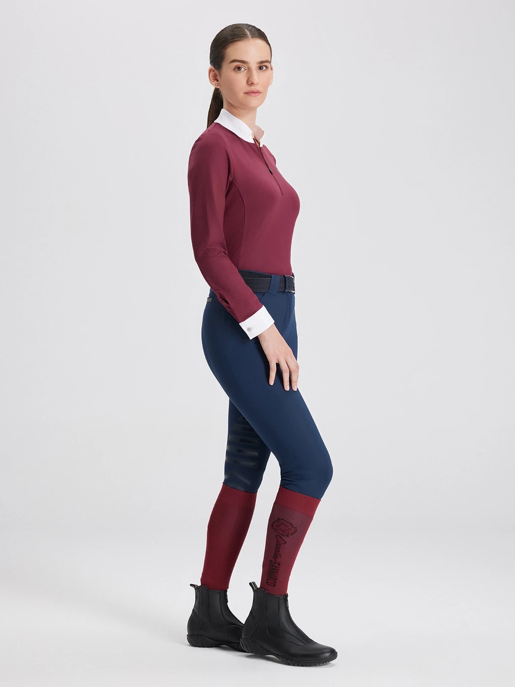 PAOLA BORDEAUX WOMEN'S COMPETITION POLO LONG SLEEVE 