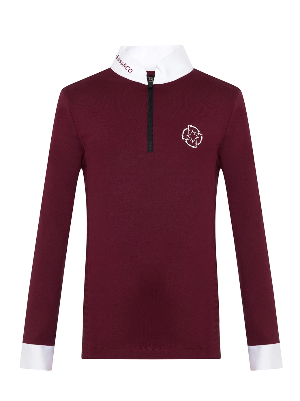 PAOLA-JR BORDEAUX GIRL'S COMPETITION POLO LONG SLEEVE
