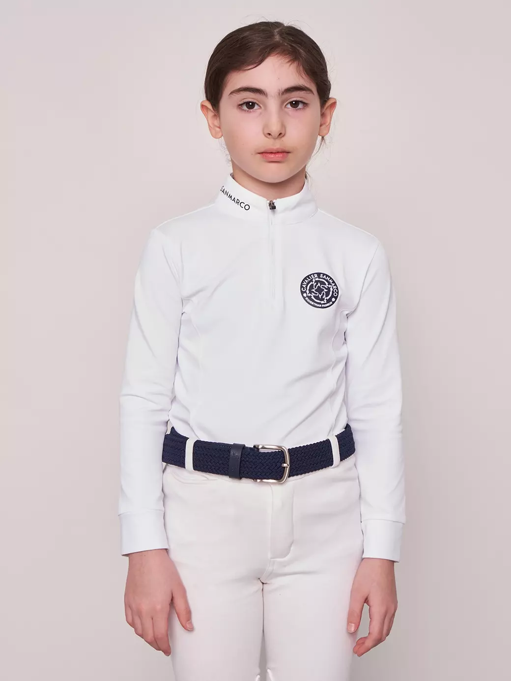 PAOLA-JR WHITE KIZ ÇOCUK UZUN KOL YARIŞMA POLO