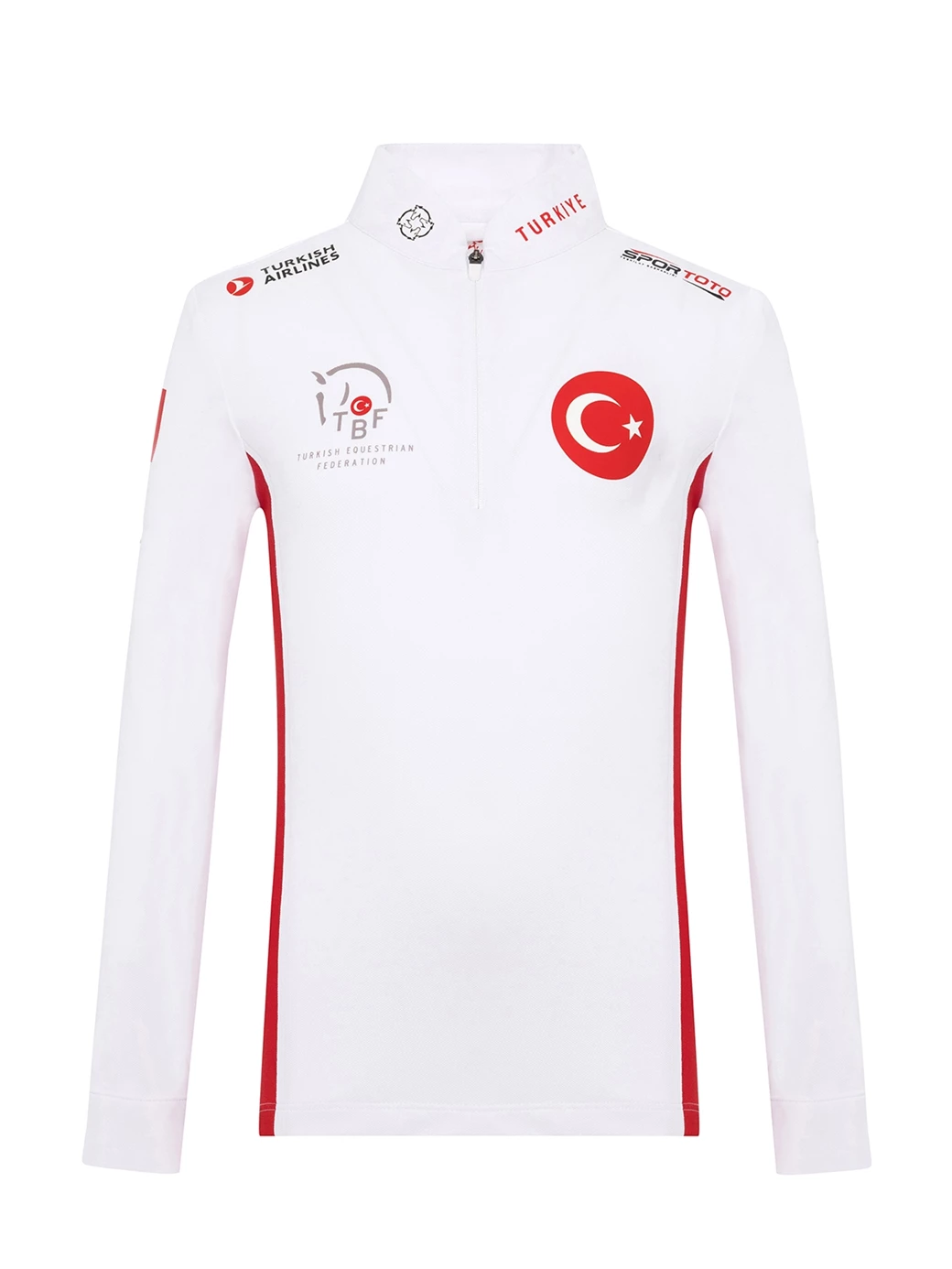 PAOLA-TBF WHITE/RED WOMEN'S COMPETITION POLO LONG SLEEVE X TEAM TÜRKİYE