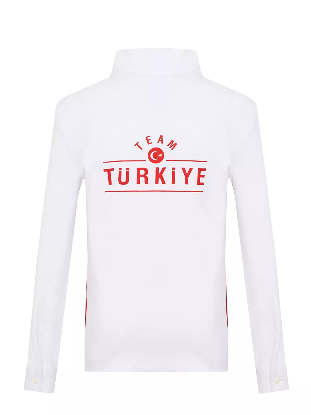 PAOLA-TBF WHITE/RED KADIN UZUN KOL YARIŞMA POLO X TEAM TÜRKİYE