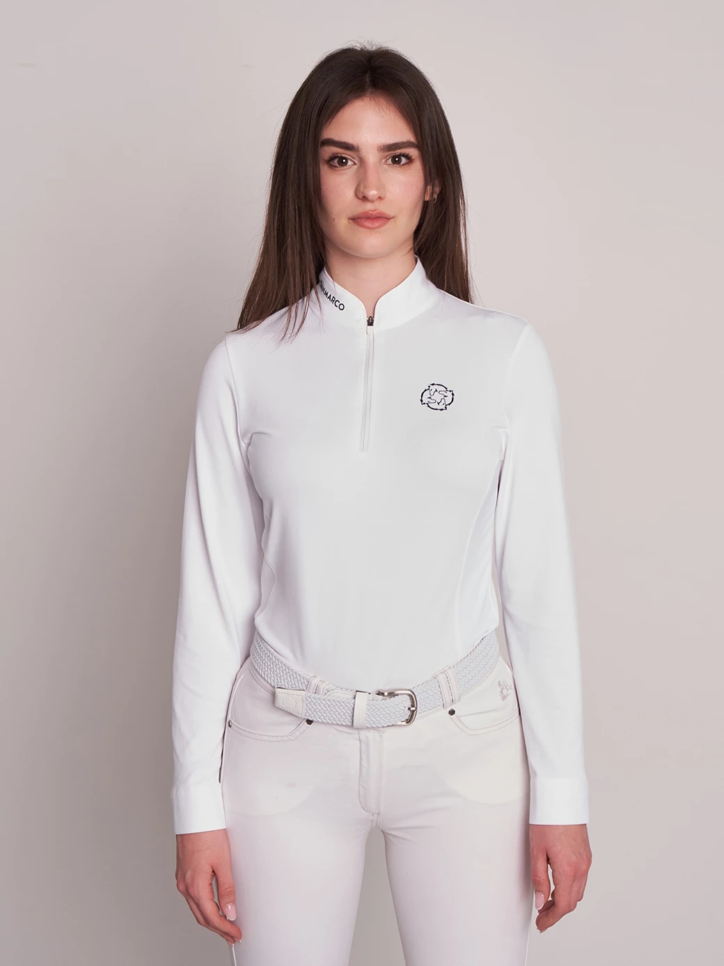 PAOLA WHITE WOMEN'S COMPETITION POLO LONG SLEEVE