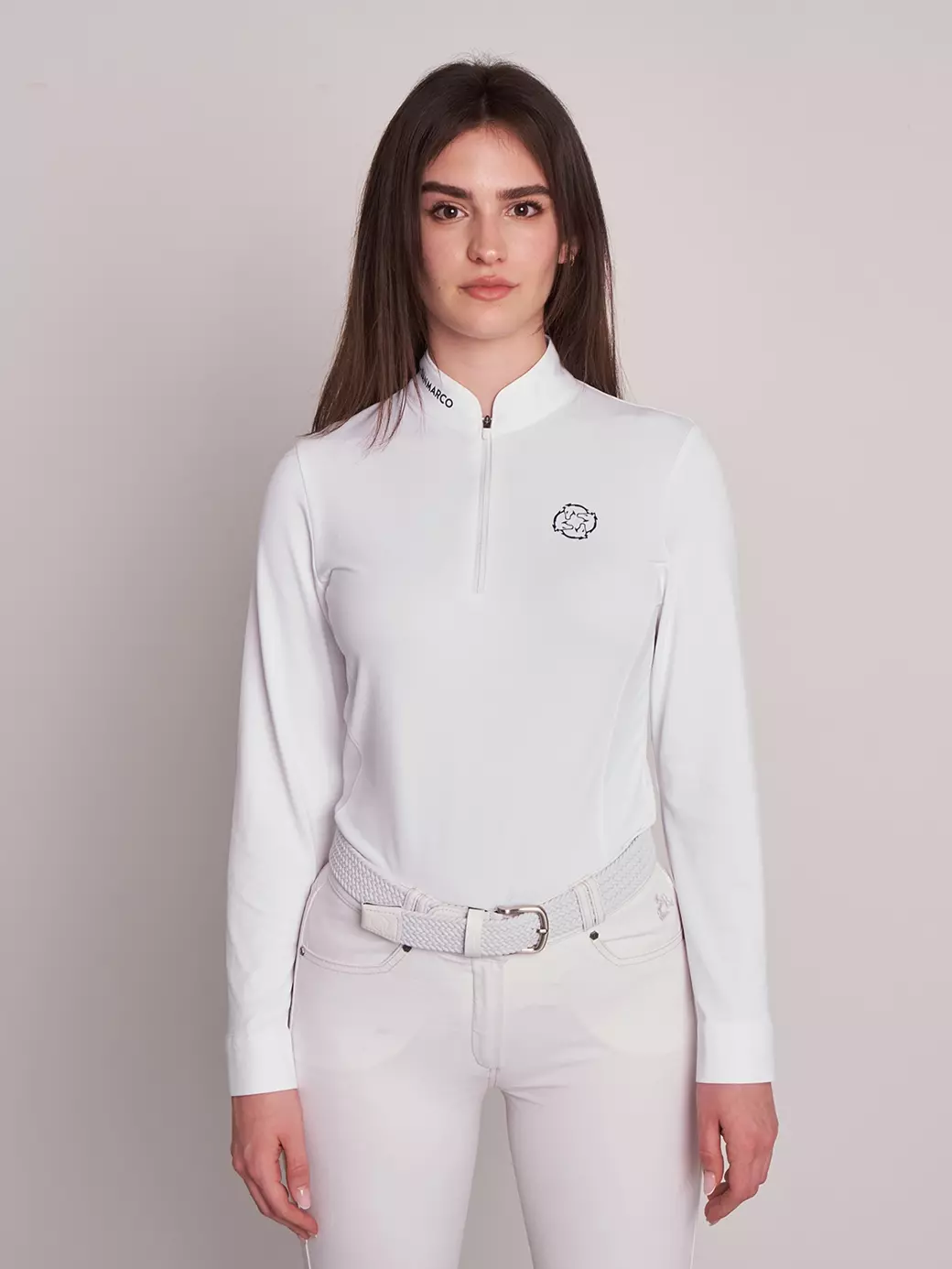 PAOLA WHITE WOMEN'S COMPETITION POLO LONG SLEEVE