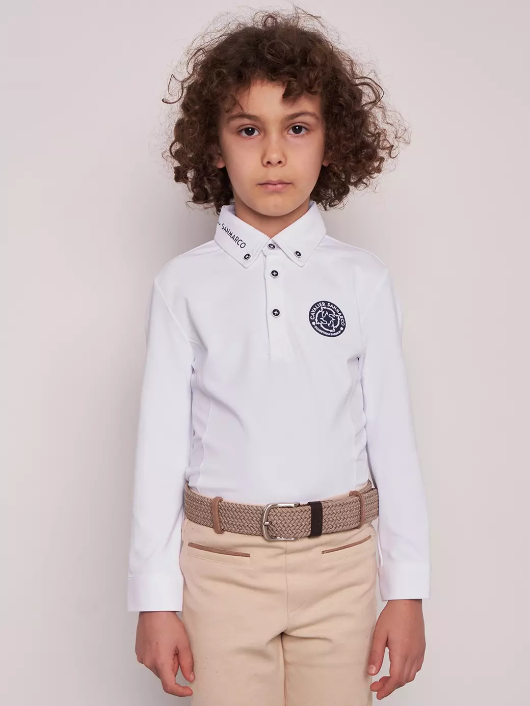 PAOLO-JR WHITE ERKEK ÇOCUK UZUN KOL YARIŞMA POLO