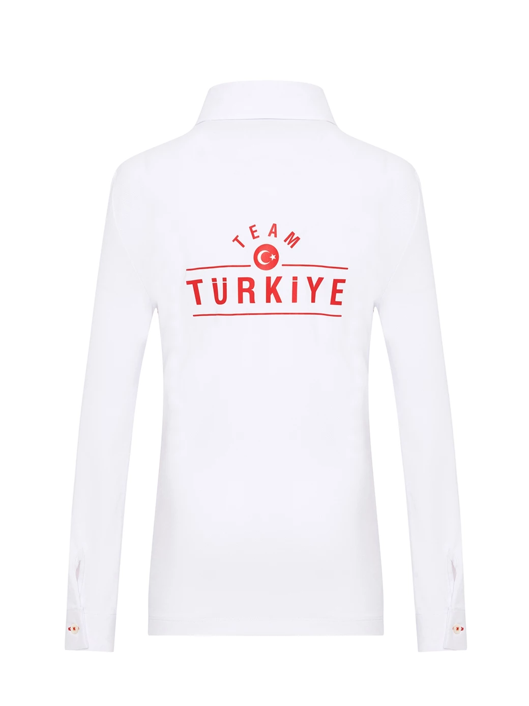 PAOLO-TBF WHITE/RED MEN'S COMPETITION POLO LONG SLEEVE X TEAM TÜRKİYE