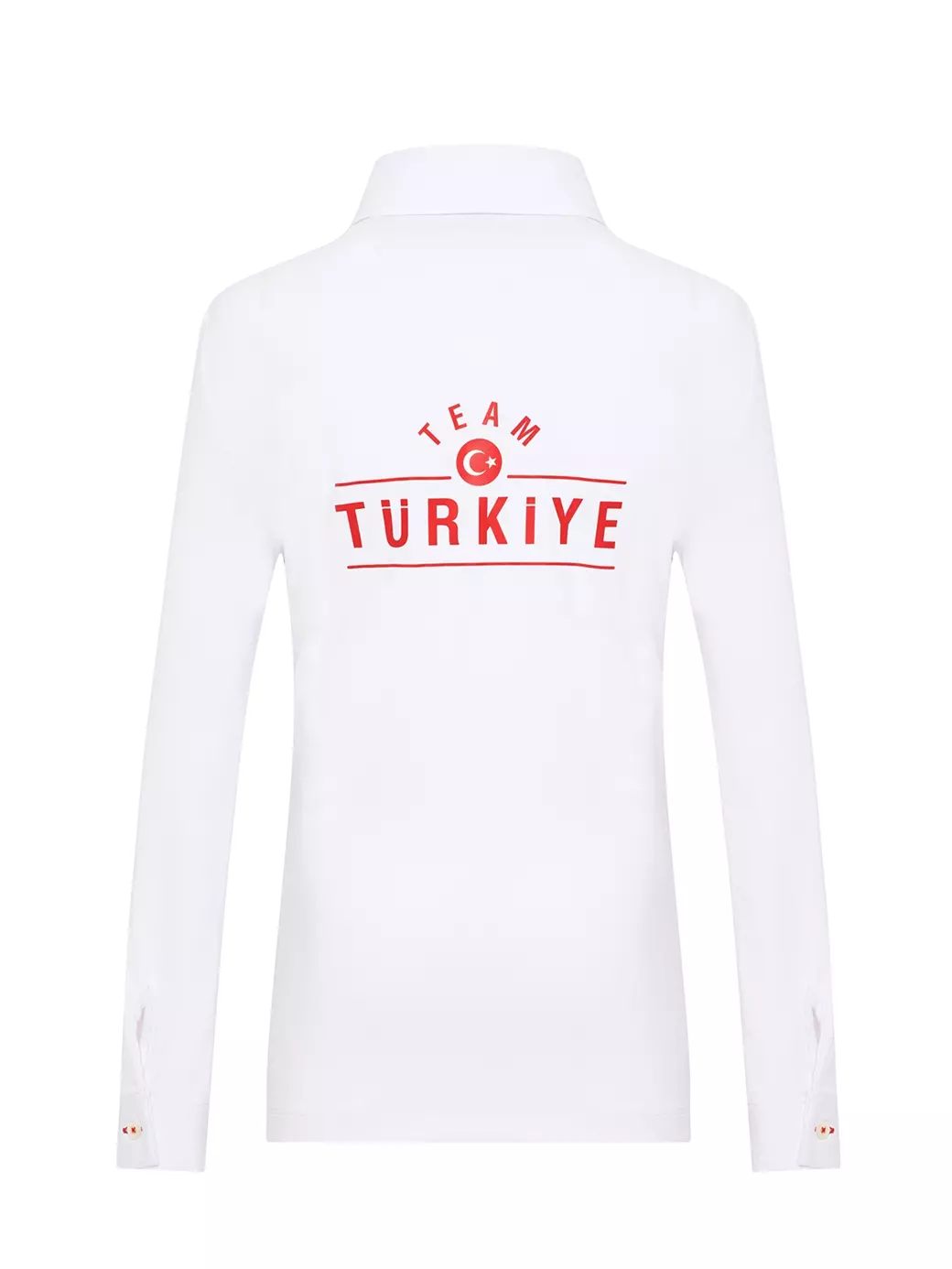 PAOLO-TBF WHITE/RED ERKEK UZUN KOL YARIŞMA POLO X TEAM TÜRKİYE