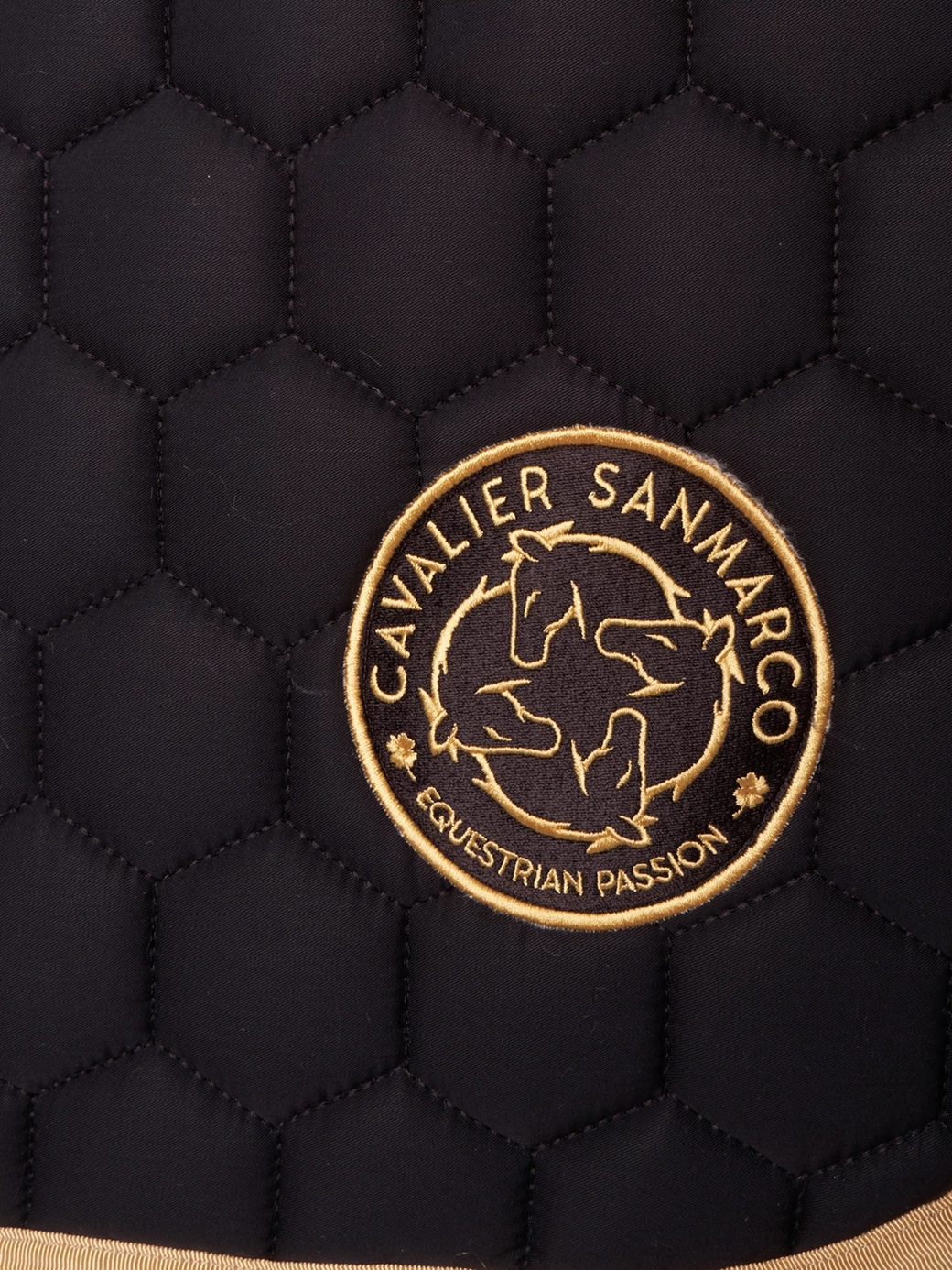 PARIS BLACK/GOLD HONEYCOMB SADDLE PAD