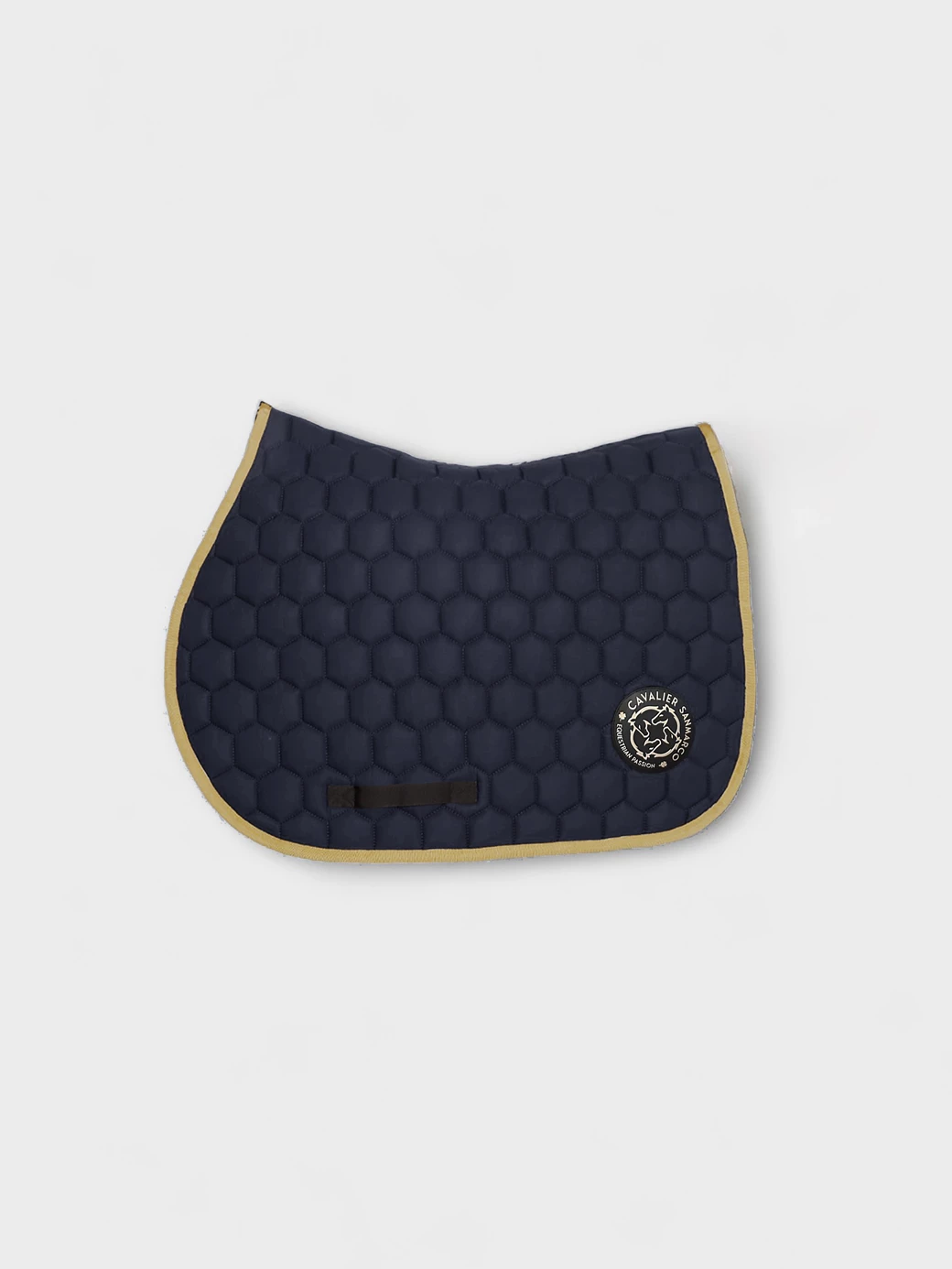 PARIS NAVY/GOLD HONEYCOMB SADDLE PAD 