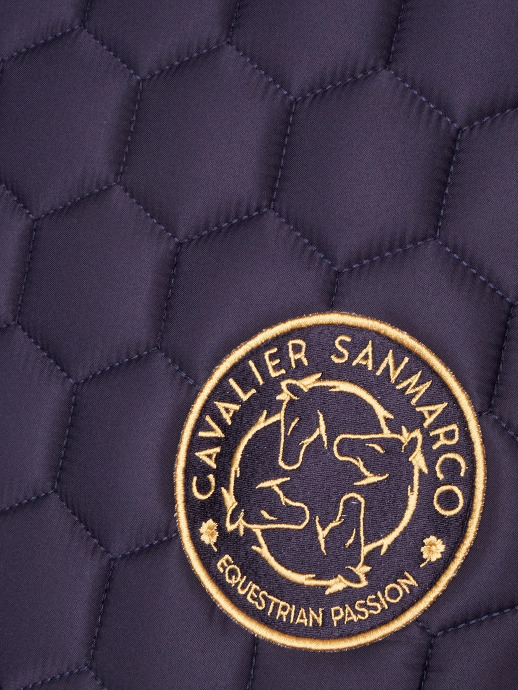 PARIS-P NAVY/GOLD PONY - HONEYCOMB SADDLEPAD