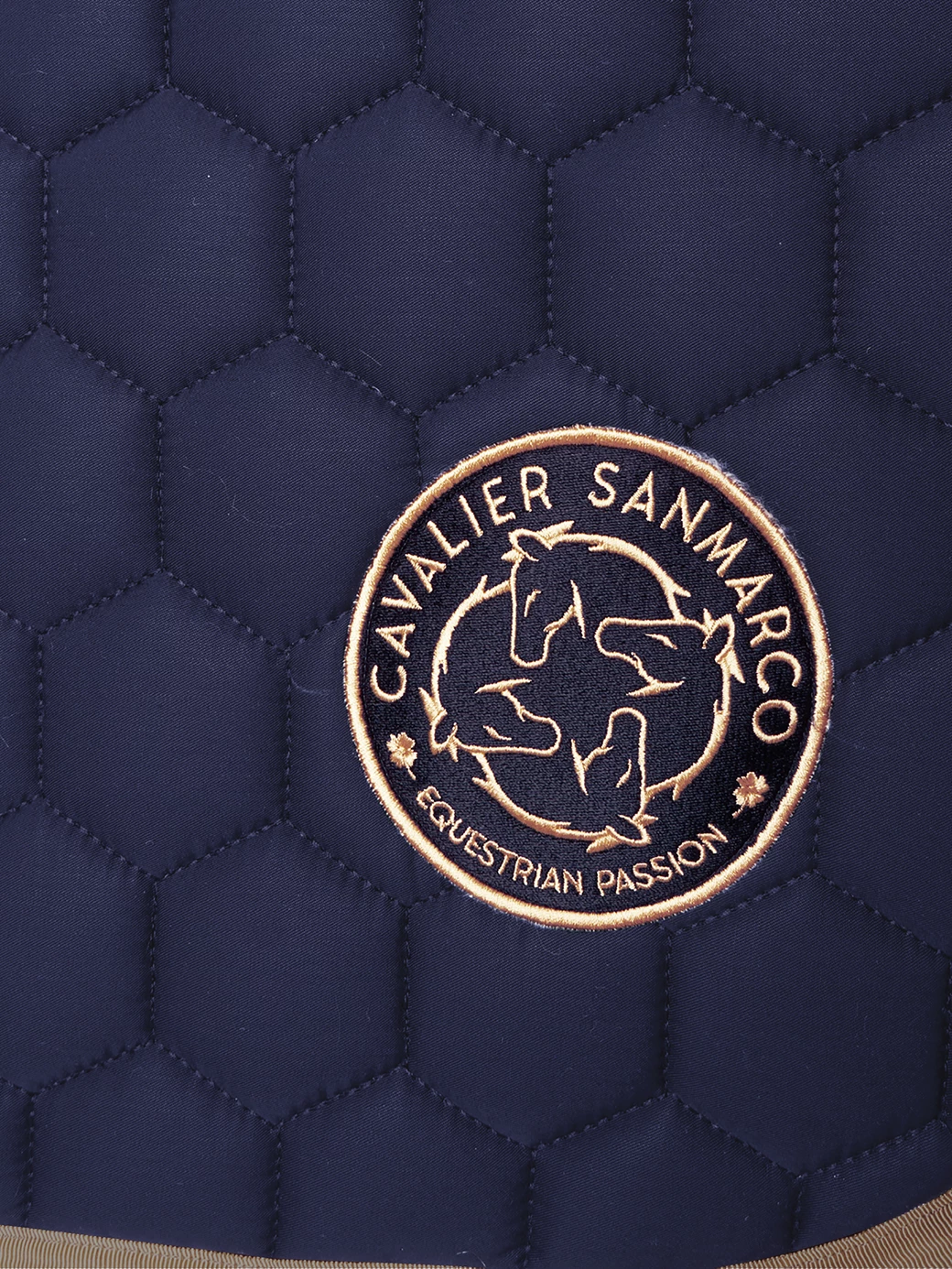 PARIS ROYAL BLUE/BRONZE HONEYCOMB SADDLE PAD