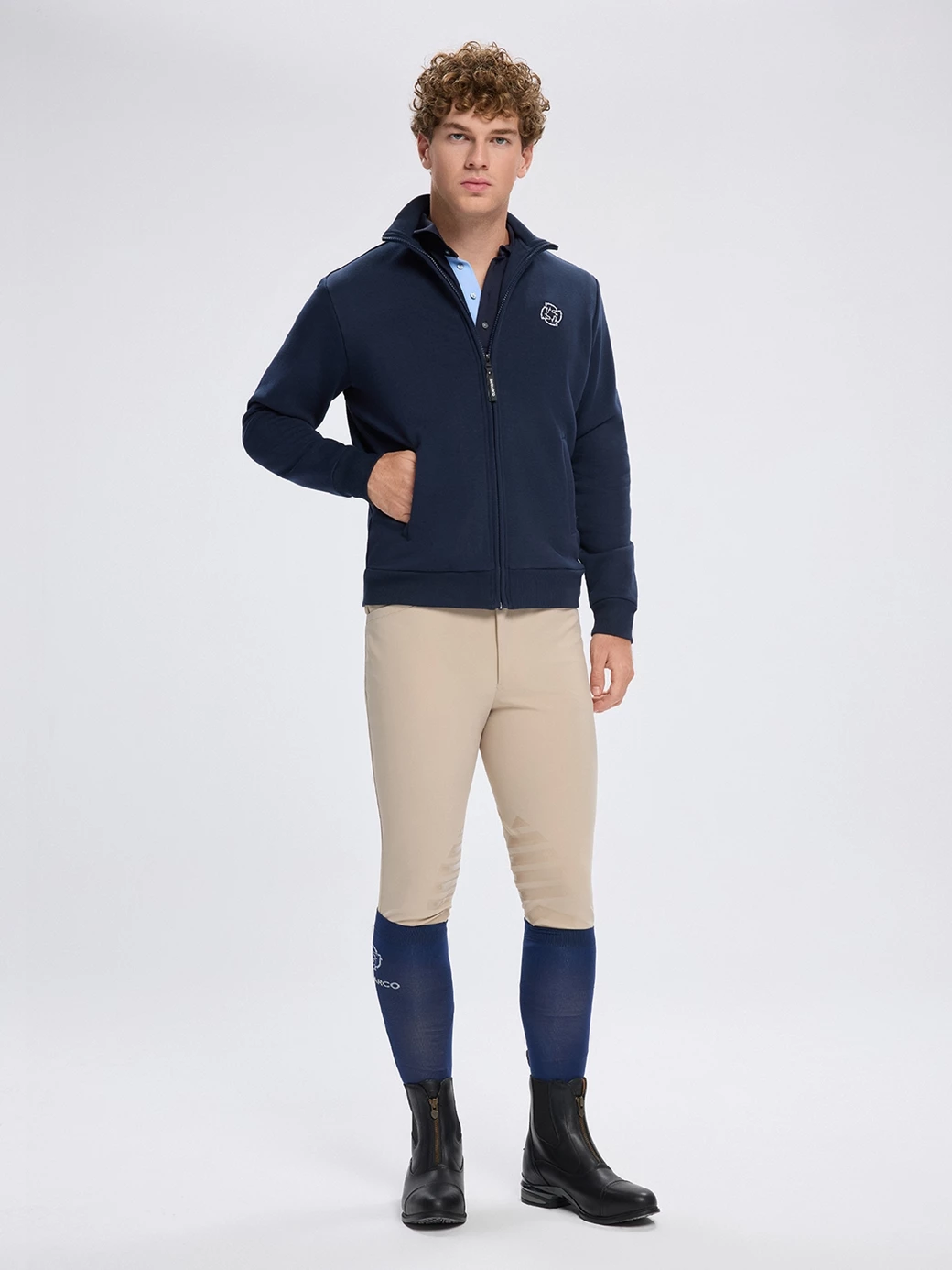 PORTO NAVY UNISEX ZIP-UP SWEATSHIRT