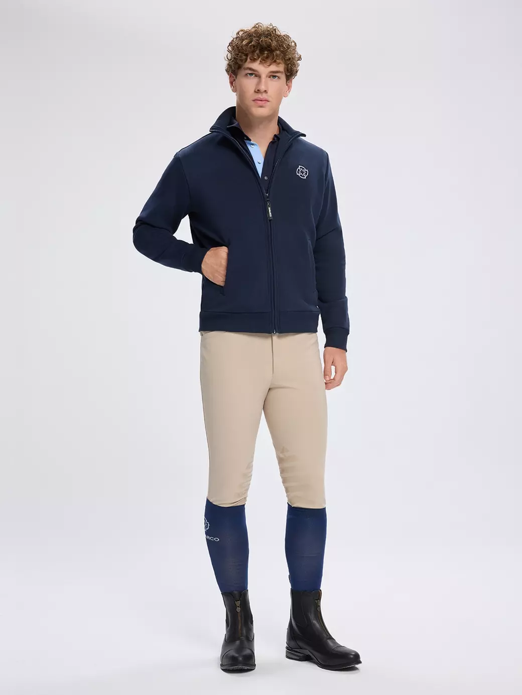 PORTO NAVY UNISEX FERMUARLI SWEATSHIRT