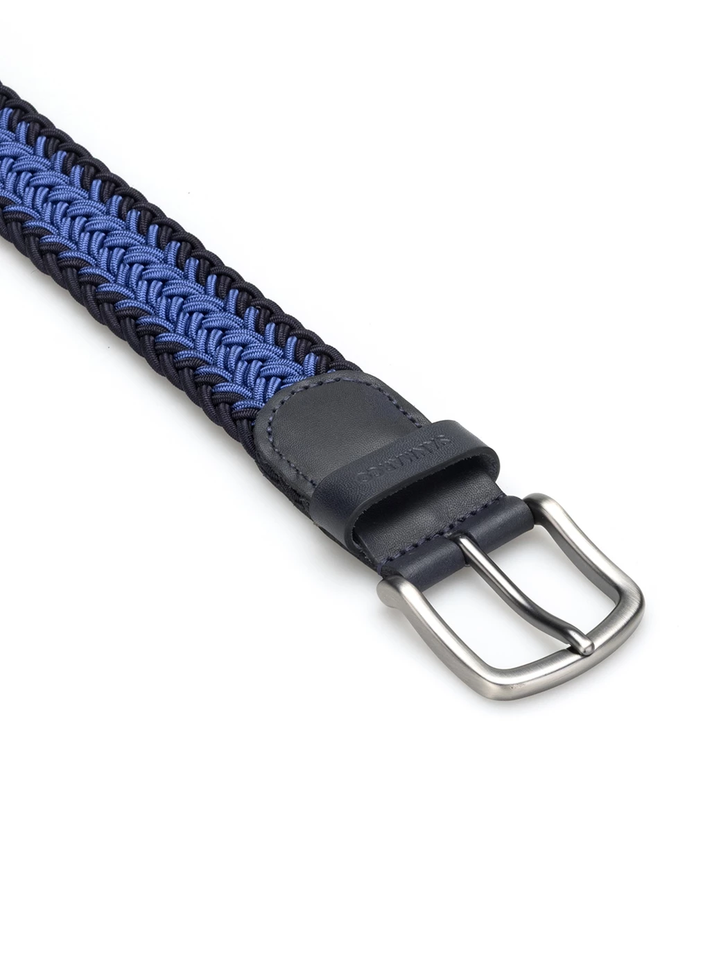 SANTIAGO OCEAN BLUE/BLACK BRAIDED BELT 
