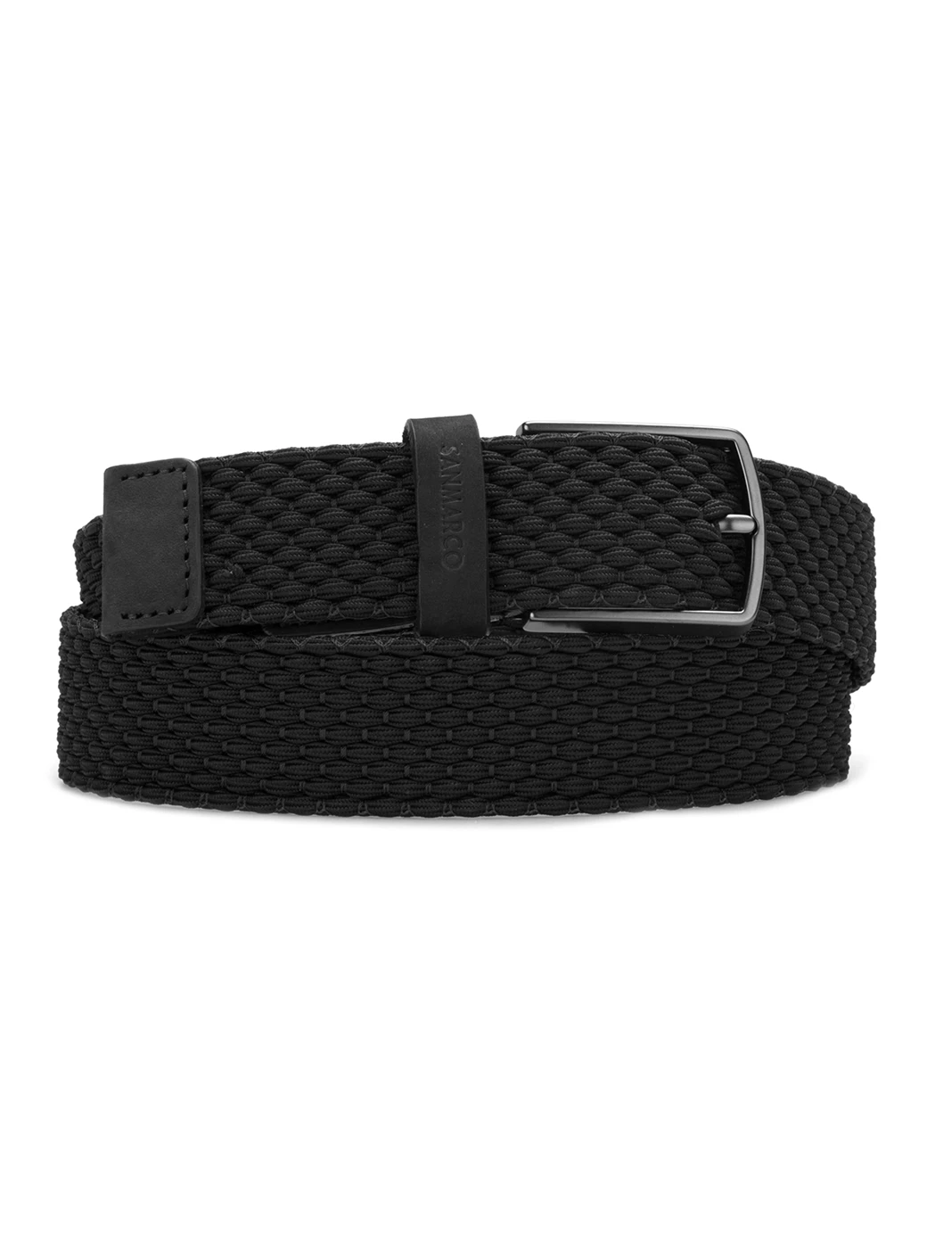 SANTINI BLACK BRAIDED BELT 