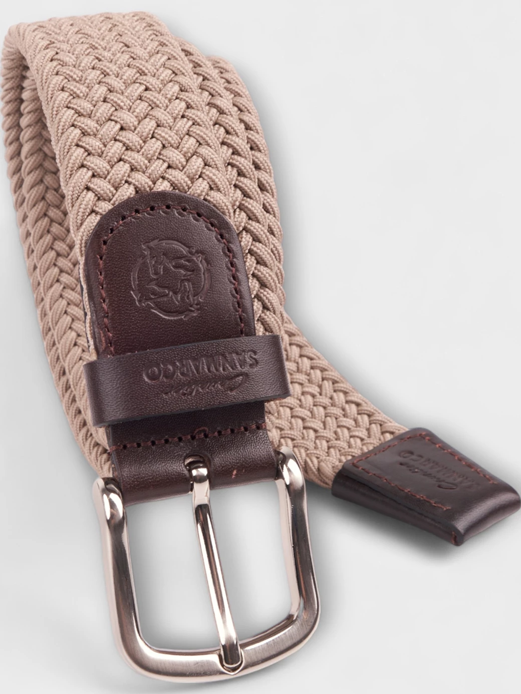 SANTORINI BEIGE BRAIDED BELT 