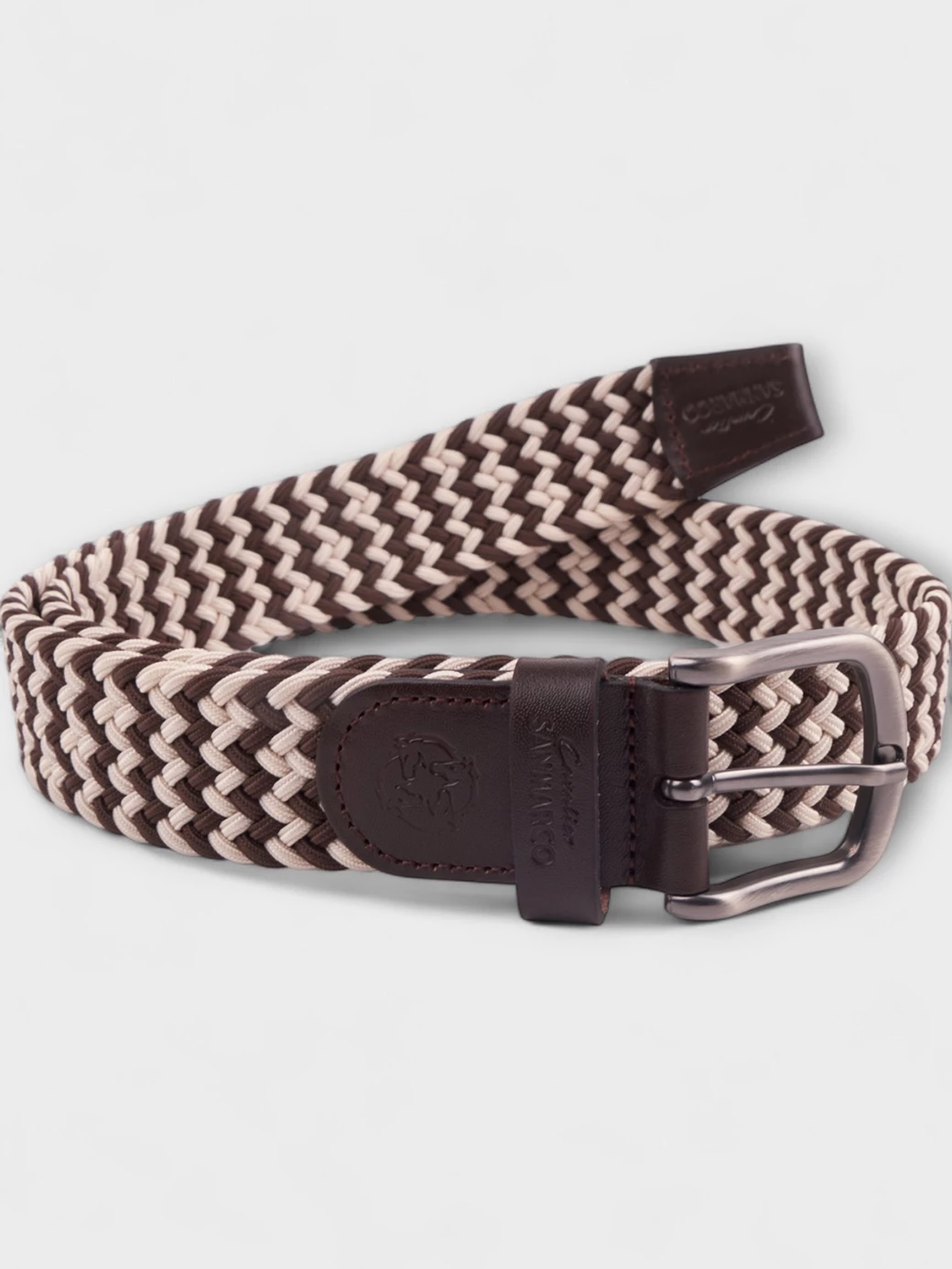 SANTORINI BEIGE/BROWN BRAIDED BELT